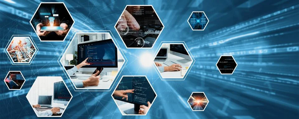 Computer programming, coding and AI artificial intelligence NLP data development Foto stock