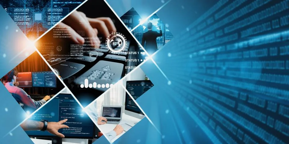 Computer programming, coding and AI artificial intelligence NLP data development Stock Photos