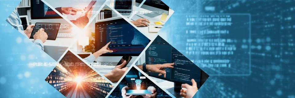 Computer programming, coding and AI artificial intelligence NLP data development Foto stock