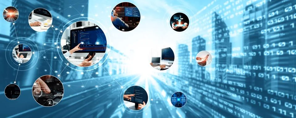 Computer programming, coding and AI artificial intelligence NLP data development Stock Photos