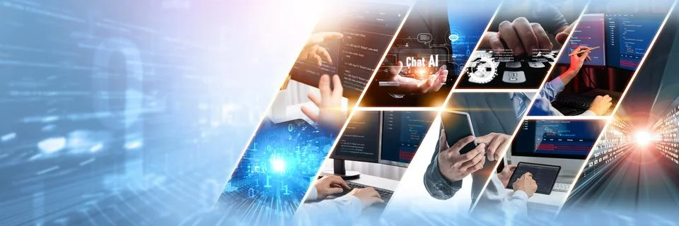 Computer programming, coding and AI artificial intelligence NLP data development 스톡 사진