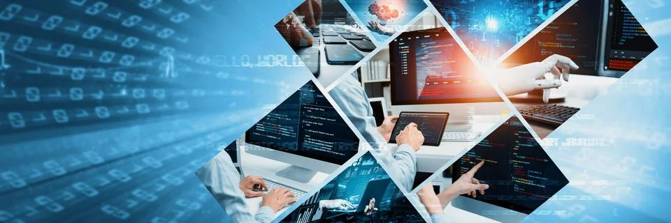 Computer programming, coding and AI artificial intelligence NLP data development 库存照片