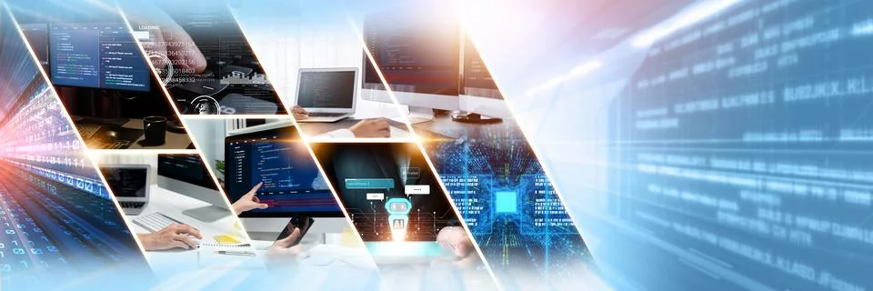 Computer programming, coding and AI artificial intelligence NLP data development 写真素材