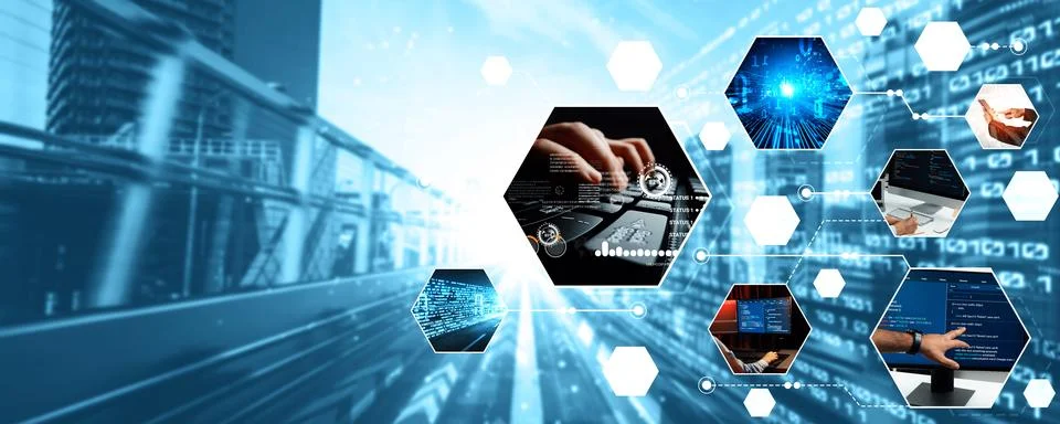 Computer programming, coding and AI artificial intelligence NLP data development 库存照片