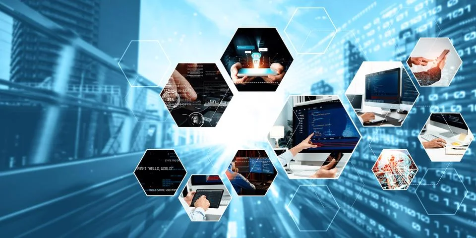 Computer programming, coding and AI artificial intelligence NLP data development 库存照片