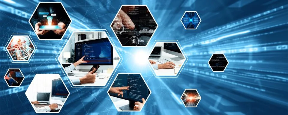 Computer programming, coding and AI artificial intelligence NLP data development Foto stock