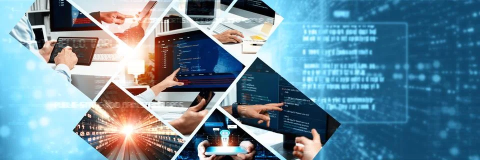 Computer programming, coding and AI artificial intelligence NLP data development Stock-Fotos