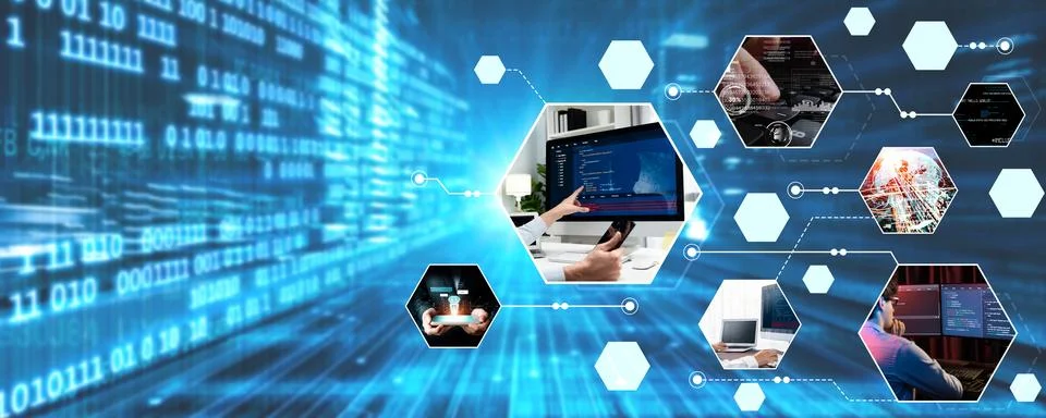 Computer programming, coding and AI artificial intelligence NLP data development Stock Photos