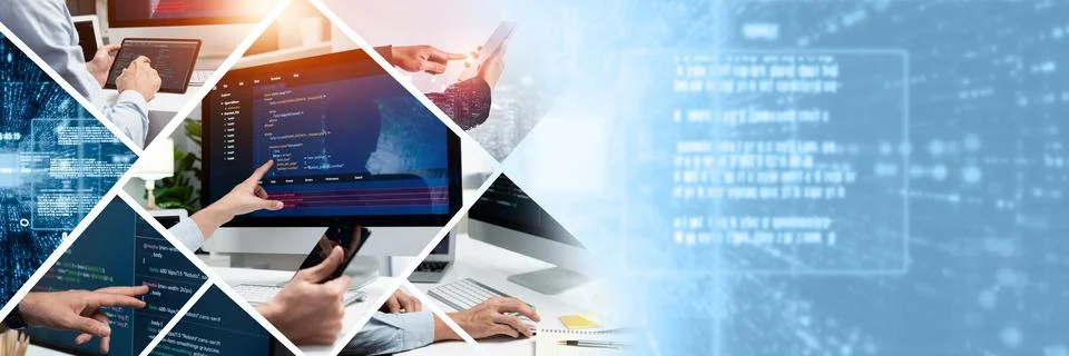 Computer programming, coding and AI artificial intelligence NLP data development Stock-Fotos