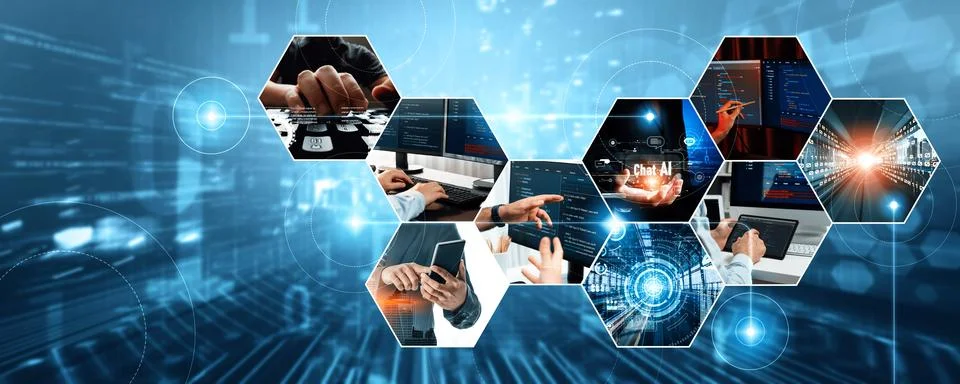 Computer programming, coding and AI artificial intelligence NLP data development 스톡 사진