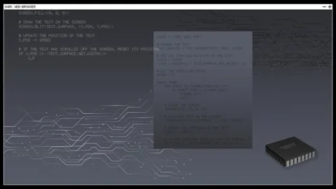 Computer programming coding screen code Video stock 240300277