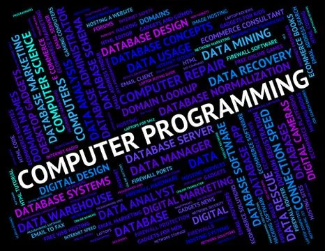 Computer Programming Indicates Software Design And Application 스톡 일러스트