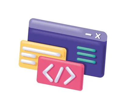 Computer programming or developing software Stockillustratie