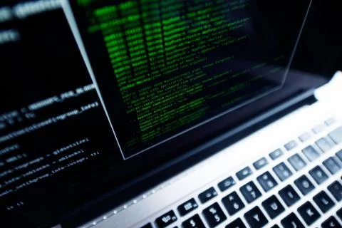 Computer Programming. Programming Using Laptop Stock-Fotos