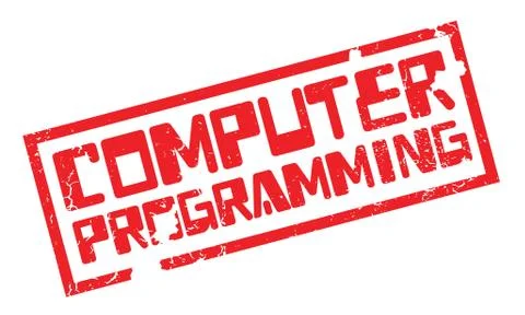 Computer Programming rubber stamp Illustrazione stock