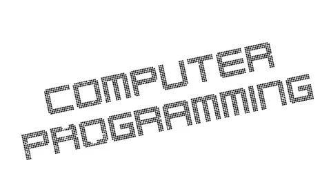 Computer Programming rubber stamp 库存插图