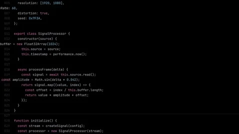 Computer programming source code script running on a black screen software Stock Footage 347640437