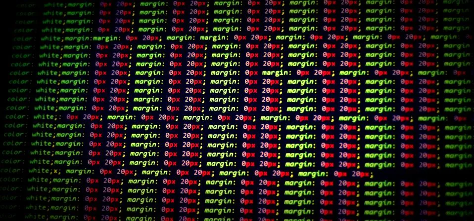 Computer programming source code.Abstract computer script source code . Stockfoto's