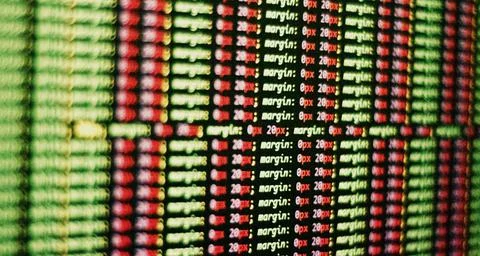 Computer programming source code.Abstract computer script source code . Stock Photos