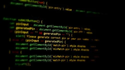 Computer programming source code.Abstract computer script source code . Foto stock