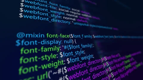 Computer programs and programming code keep scrolling Stock Footage 336078904