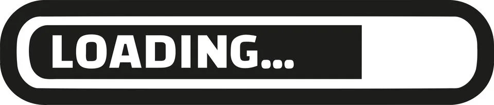 Computer in progres Loading bar Illustrazione stock