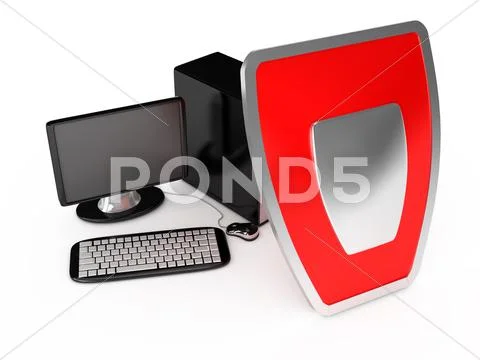 Computer protection concept Stock Illustration