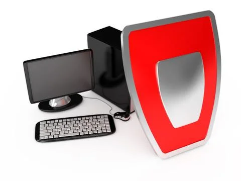 Computer protection concept Stock Illustration