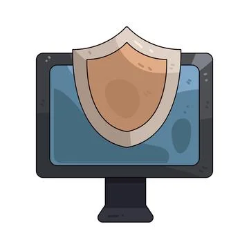 Computer Protection illustration Stock Illustration