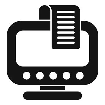 Computer publishing electronic document icon showing online document sharing Illustrazione stock