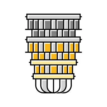 Computer quantum technology color icon vector illustration Stock Illustration