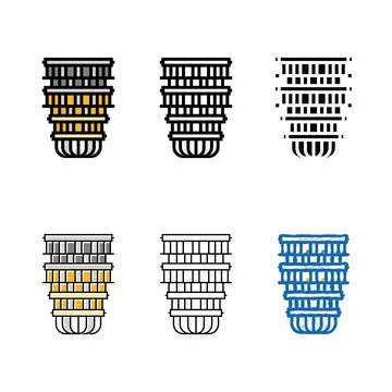 Computer quantum technology color mix icon vector Stock Illustration