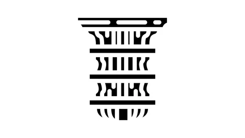Computer quantum technology glyph icon animation Stock Footage 326740515