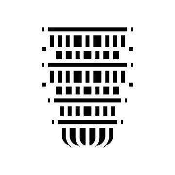 Computer quantum technology glyph icon vector illustration Stock Illustration