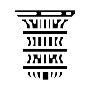 Computer quantum technology glyph icon vector illustration 스톡 일러스트