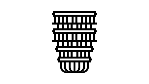 Computer quantum technology line icon animation Stock Footage 326130287