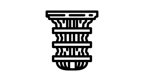 Computer quantum technology line icon animation Stock Footage 326756313