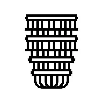 Computer quantum technology line icon vector illustration Stock Illustration