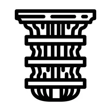 Computer quantum technology line icon vector illustration Stock Illustration