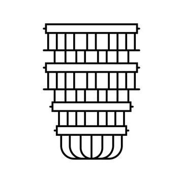 Computer quantum technology line icon vector illustration Stock Illustration