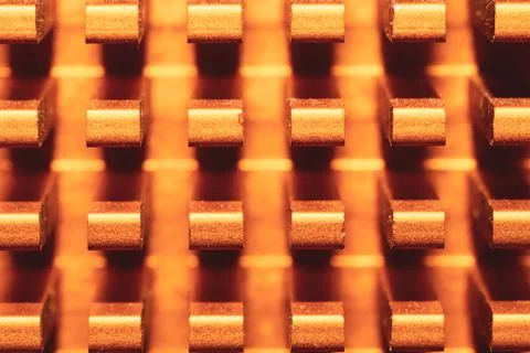 Computer radiator abstract macro background. processor cooling system Stock Photos
