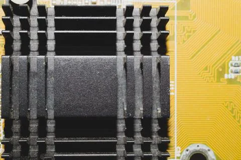 Computer radiator abstract macro background. processor cooling system Stock Photos