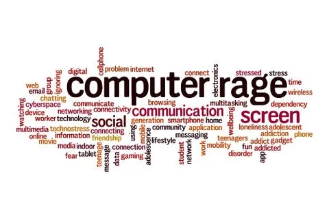 Computer rage cloud concept Illustrazione stock