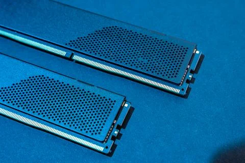 Computer RAM chip. memory modules. Computer technology. 스톡 사진