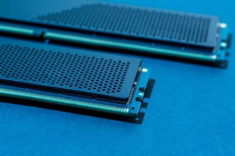 Computer RAM chip. memory modules. Computer technology. 스톡 사진