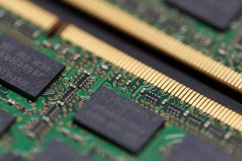 Computer ram macro Stock Photos