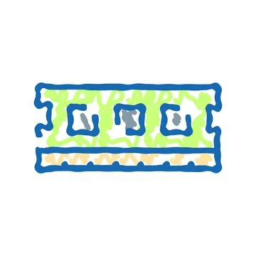 Computer ram memory doodle drawing illustrating hardware concept Stock Illustration