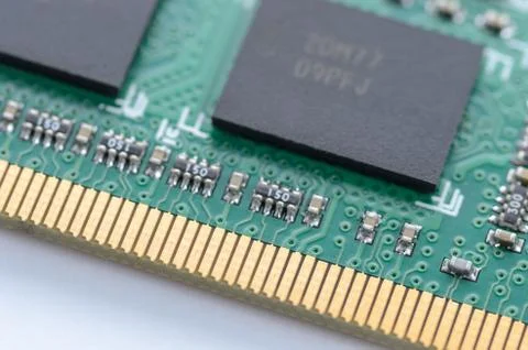 Computer RAM memory microchip module Stock Photos