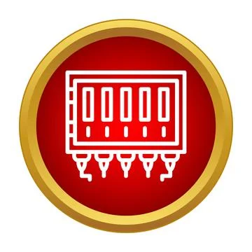 Computer ram memory module line icon 스톡 일러스트