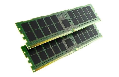 Computer ram memory modules. 3D rendering Stock Illustration